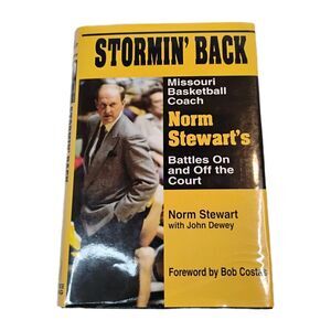 Norm Stewart Signed Stormin' Back HB Mizzou Basketball Coach Autograph MU